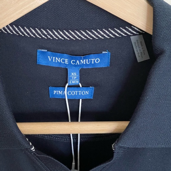 NEW Vince Camuto Pima Cotton Short Sleeve Navy Polo Shirt Men’s size XS - Picture 5 of 5